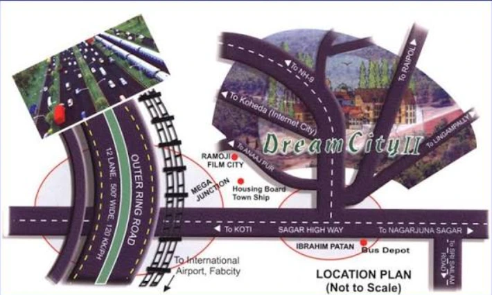 Janaharsha Dream City Ibrahimpatnam plot view 1